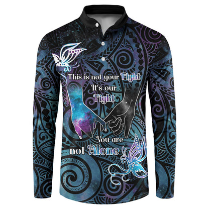 Suicide Prevention Button Sweatshirt You Are Not Alone