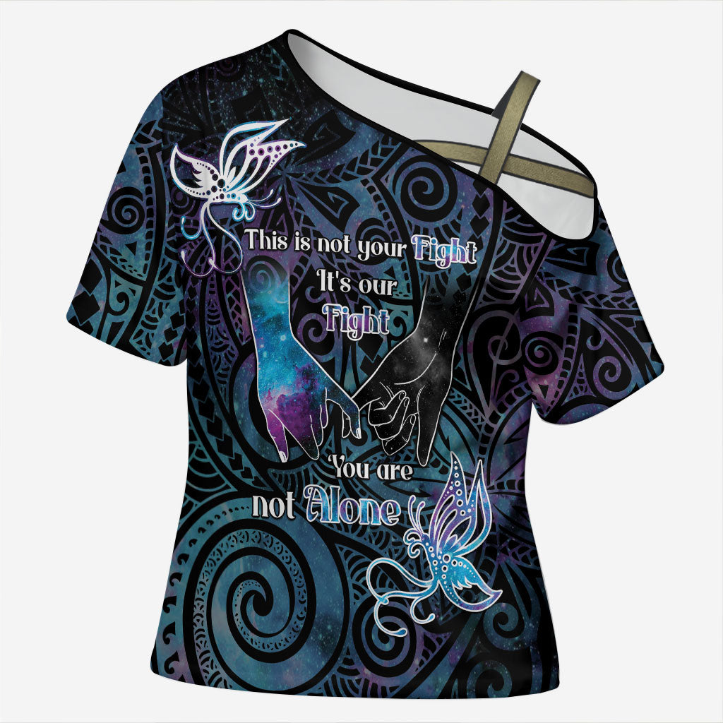 Suicide Prevention Cross Shoulder Shirt You Are Not Alone