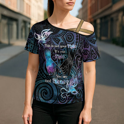 Suicide Prevention Cross Shoulder Shirt You Are Not Alone