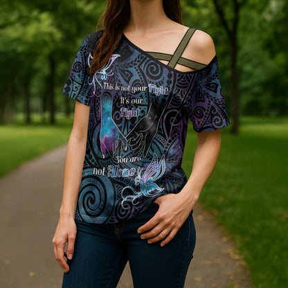 Suicide Prevention Cross Shoulder Shirt You Are Not Alone