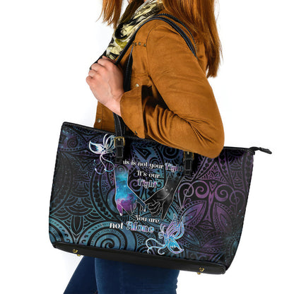 Suicide Prevention Leather Tote Bag You Are Not Alone