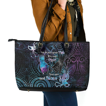 Suicide Prevention Leather Tote Bag You Are Not Alone