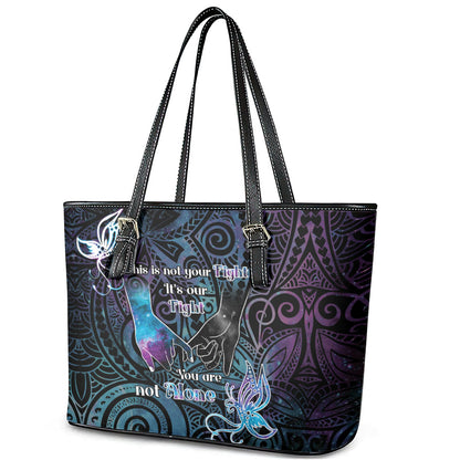 Suicide Prevention Leather Tote Bag You Are Not Alone