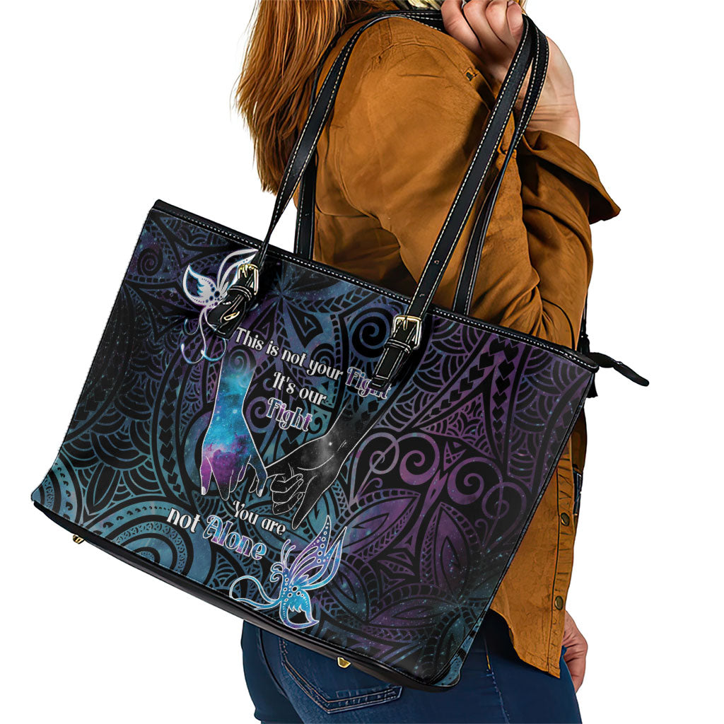 Suicide Prevention Leather Tote Bag You Are Not Alone