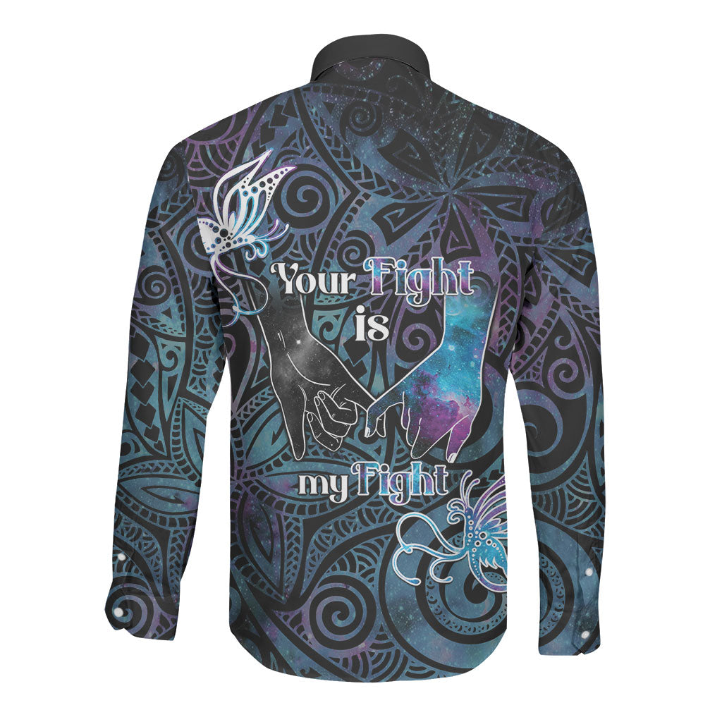 Suicide Prevention Long Sleeve Button Shirt You Are Not Alone