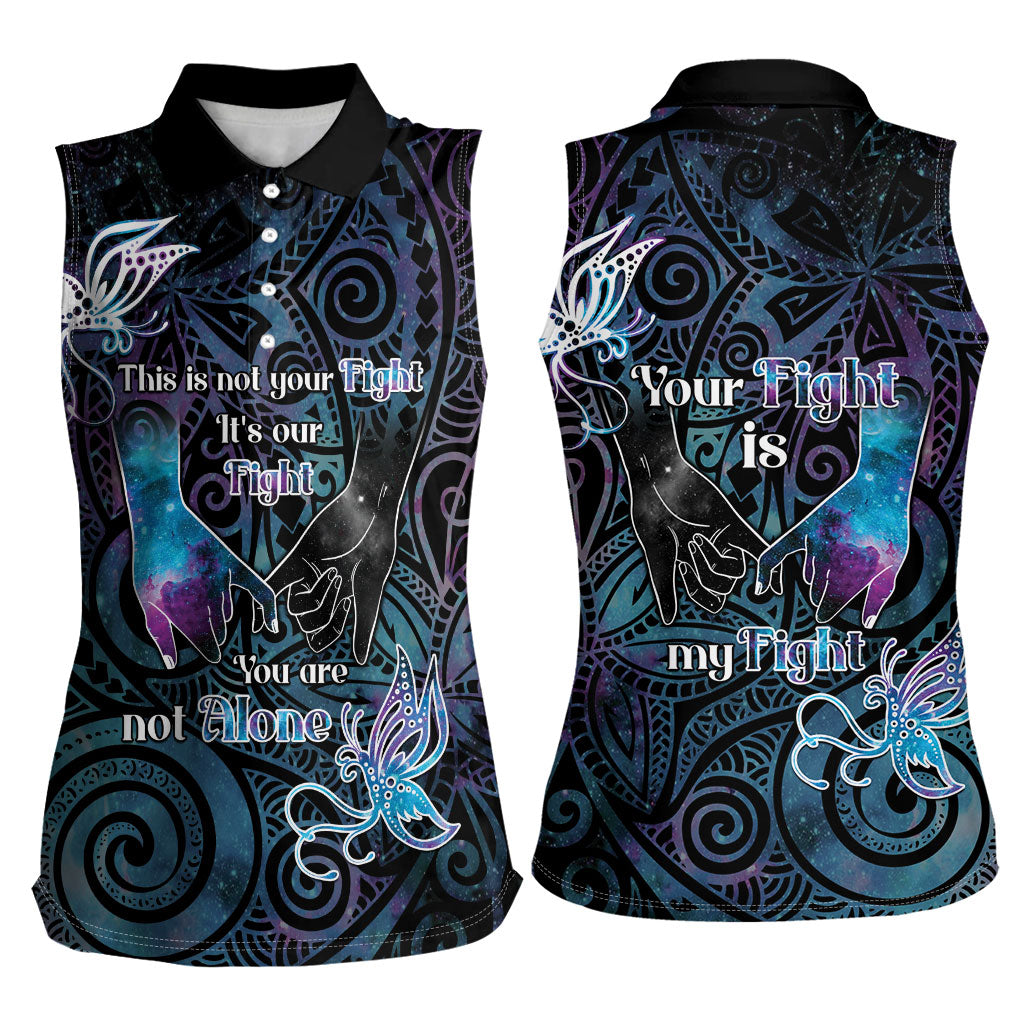 Suicide Prevention Women Sleeveless Polo Shirt You Are Not Alone