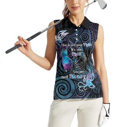 Suicide Prevention Women Sleeveless Polo Shirt You Are Not Alone