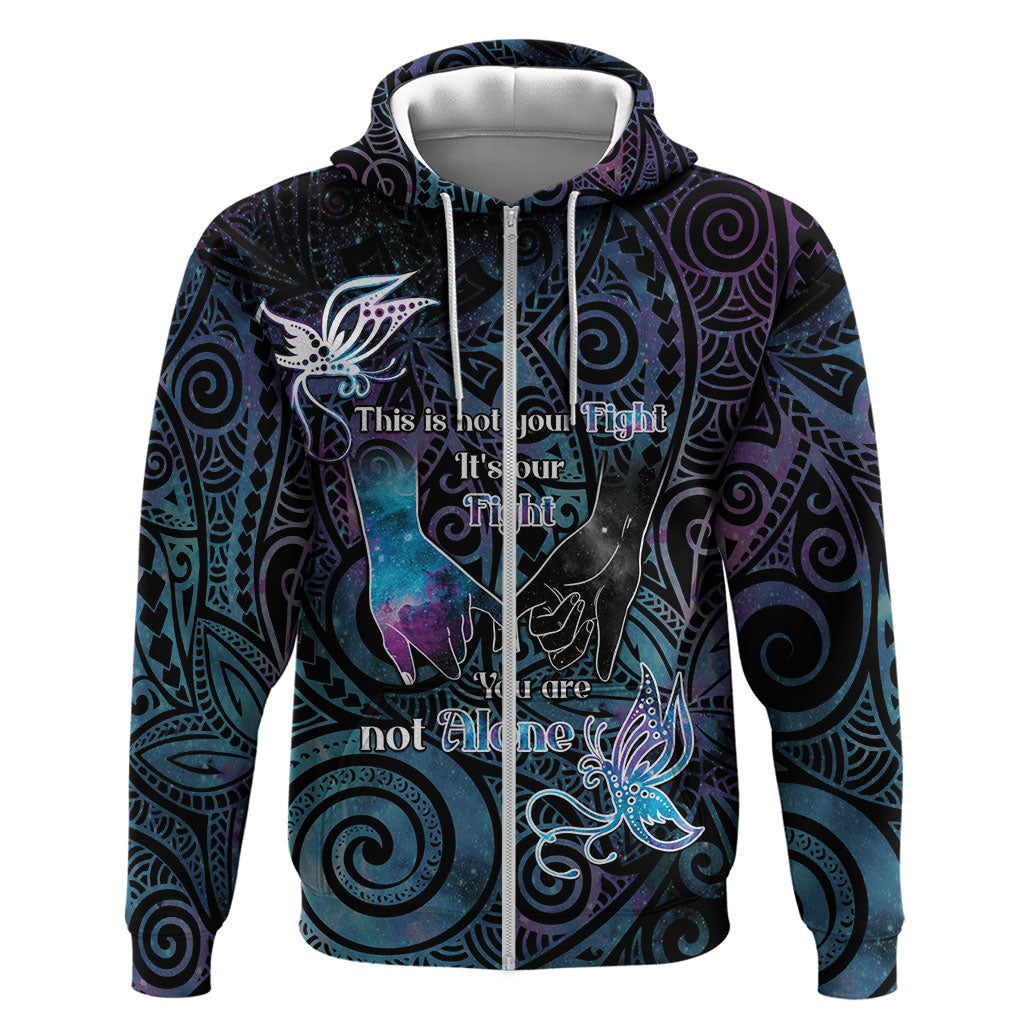 Suicide Prevention Zip Hoodie You Are Not Alone