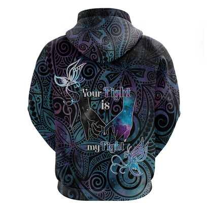 Suicide Prevention Zip Hoodie You Are Not Alone