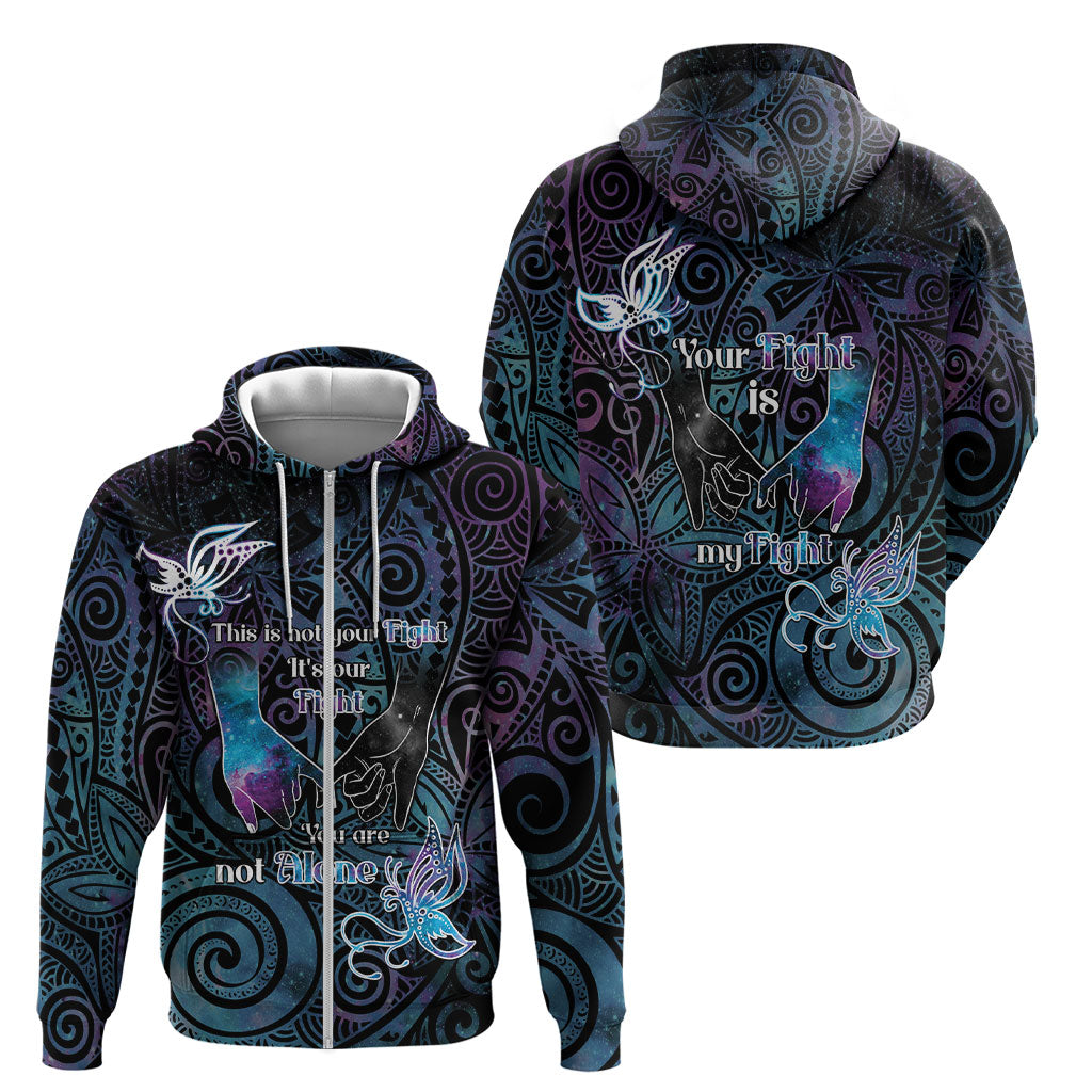 Suicide Prevention Zip Hoodie You Are Not Alone