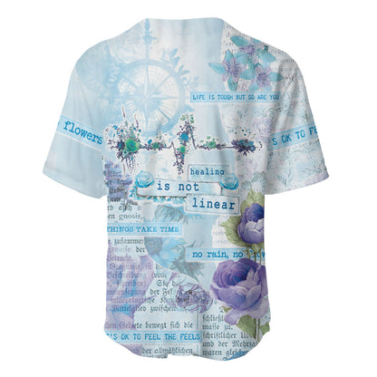 Mental Health Baseball Jersey Healing Is Not Linear