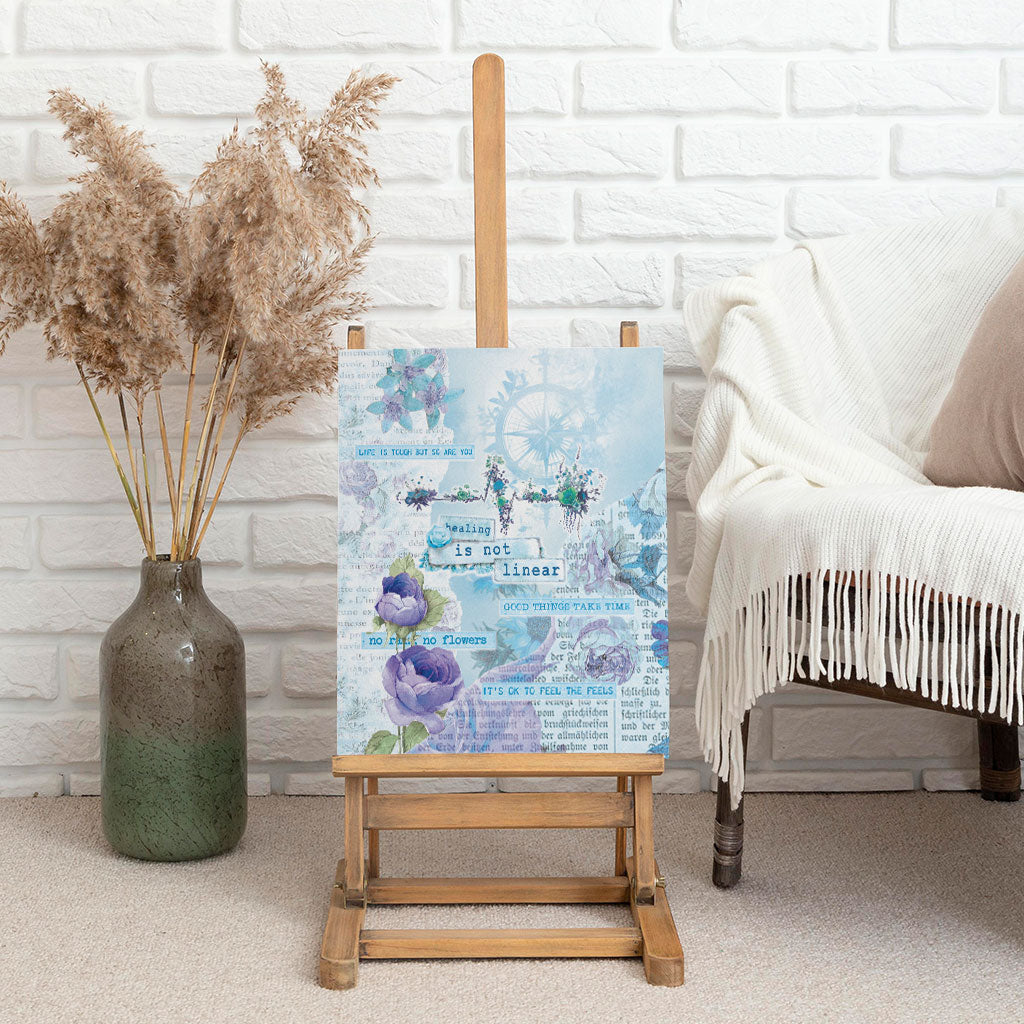 Mental Health Canvas Wall Art Healing Is Not Linear