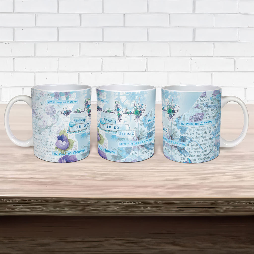 Mental Health Ceramic Mug Healing Is Not Linear
