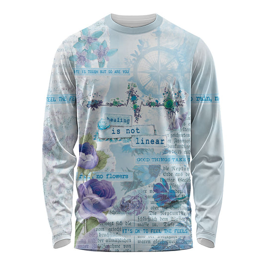 Mental Health Long Sleeve Shirt Healing Is Not Linear
