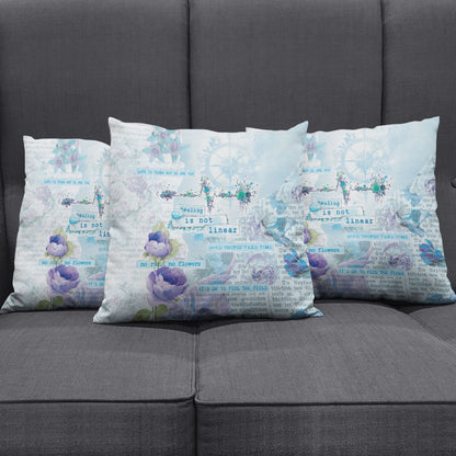 Mental Health Pillow Cover Healing Is Not Linear