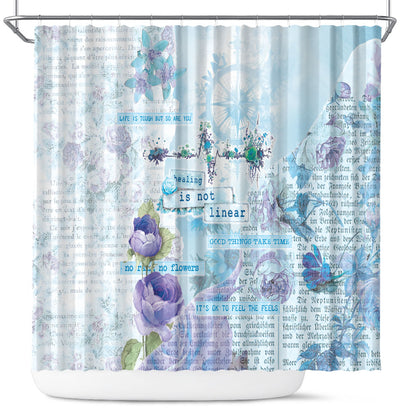 Mental Health Shower Curtain Healing Is Not Linear