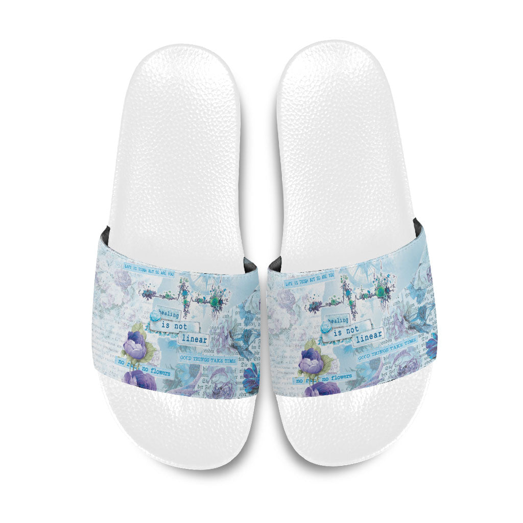 Mental Health Slide Sandals Healing Is Not Linear