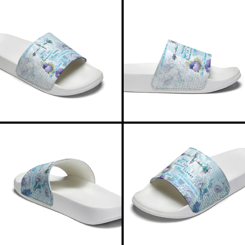 Mental Health Slide Sandals Healing Is Not Linear