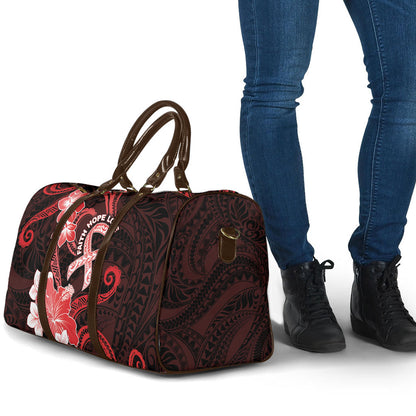 Heart Health Support Travel Bag Warrior Wears Red Polynesian Style