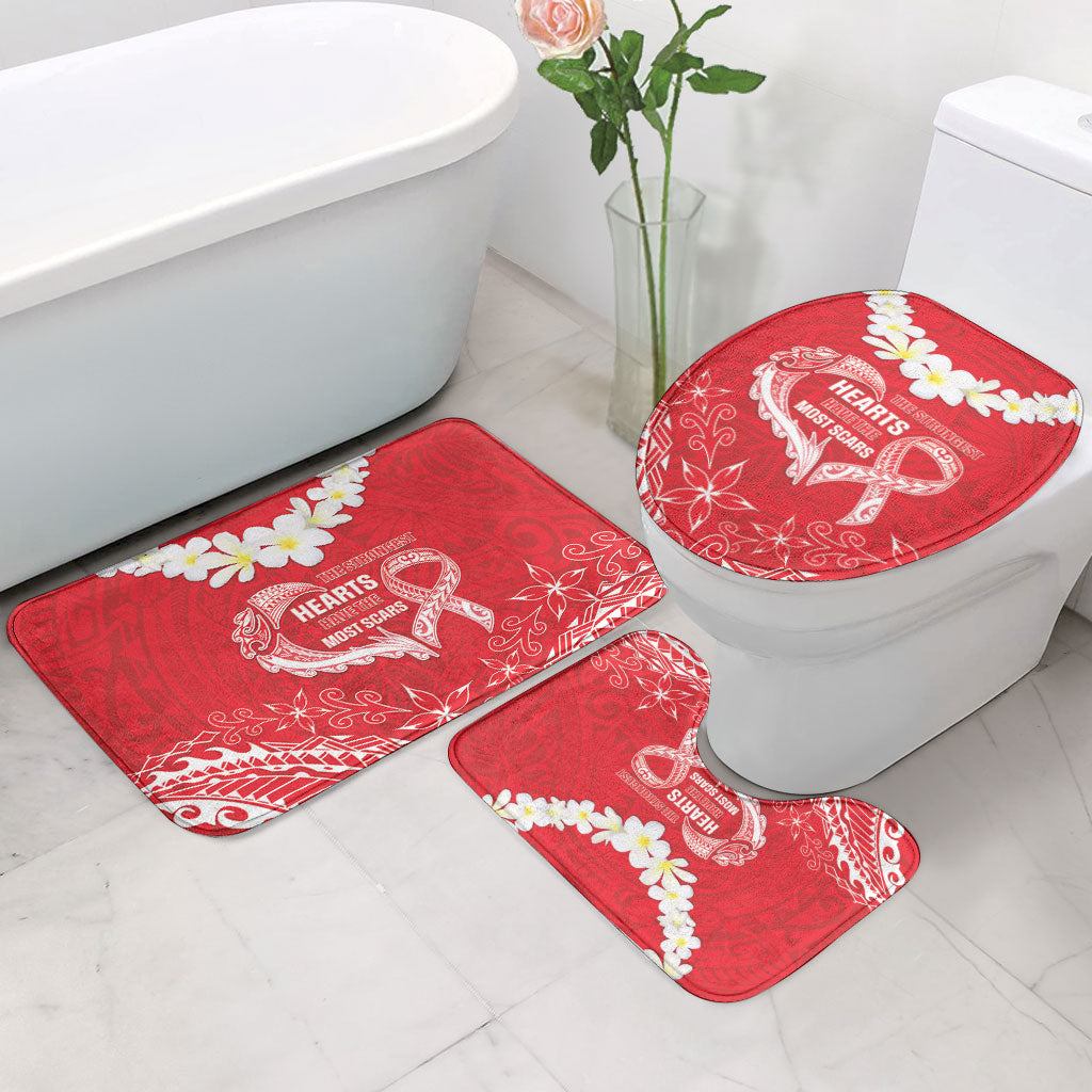 Heart Health Support Bathroom Set Polynesian Red Ribbon