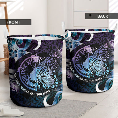 Polynesia Suicide Prevention Laundry Basket No Story Should End Too Soon