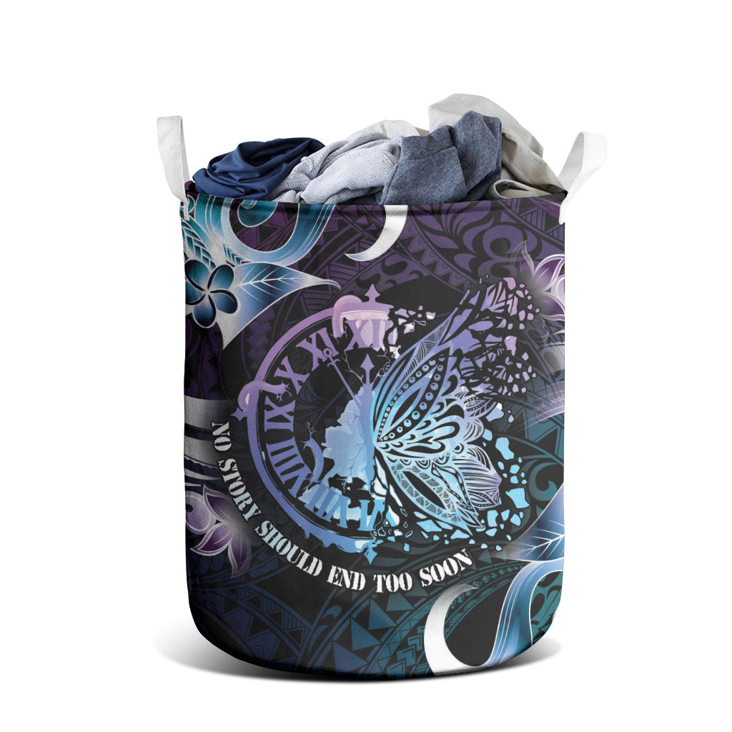Polynesia Suicide Prevention Laundry Basket No Story Should End Too Soon