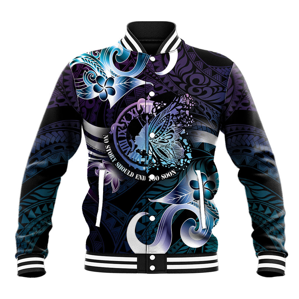 Personalised Polynesia Suicide Prevention Baseball Jacket No Story Should End Too Soon