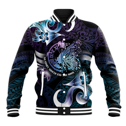 Personalised Polynesia Suicide Prevention Baseball Jacket No Story Should End Too Soon