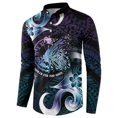 Personalised Polynesia Suicide Prevention Button Sweatshirt No Story Should End Too Soon