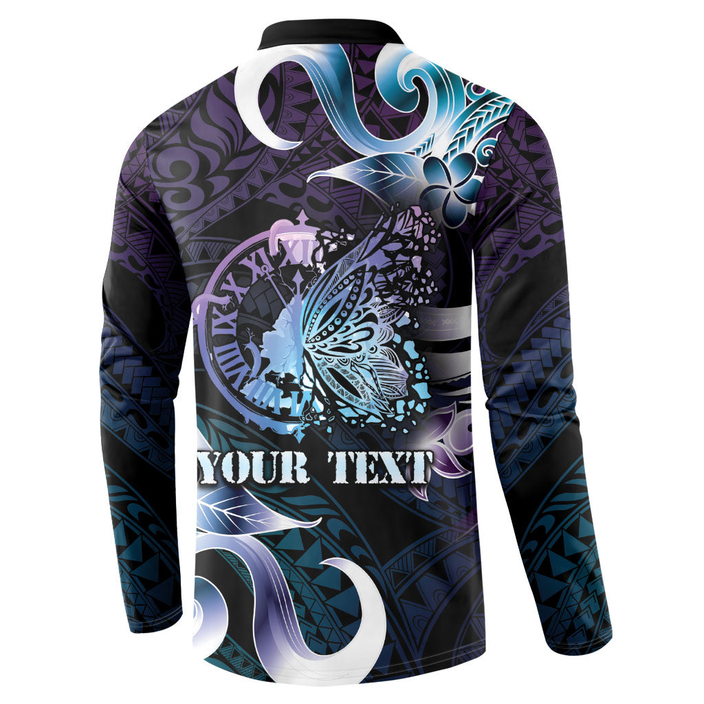 Personalised Polynesia Suicide Prevention Button Sweatshirt No Story Should End Too Soon