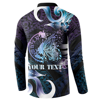 Personalised Polynesia Suicide Prevention Button Sweatshirt No Story Should End Too Soon