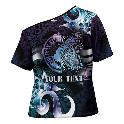 Personalised Polynesia Suicide Prevention Cross Shoulder Shirt No Story Should End Too Soon