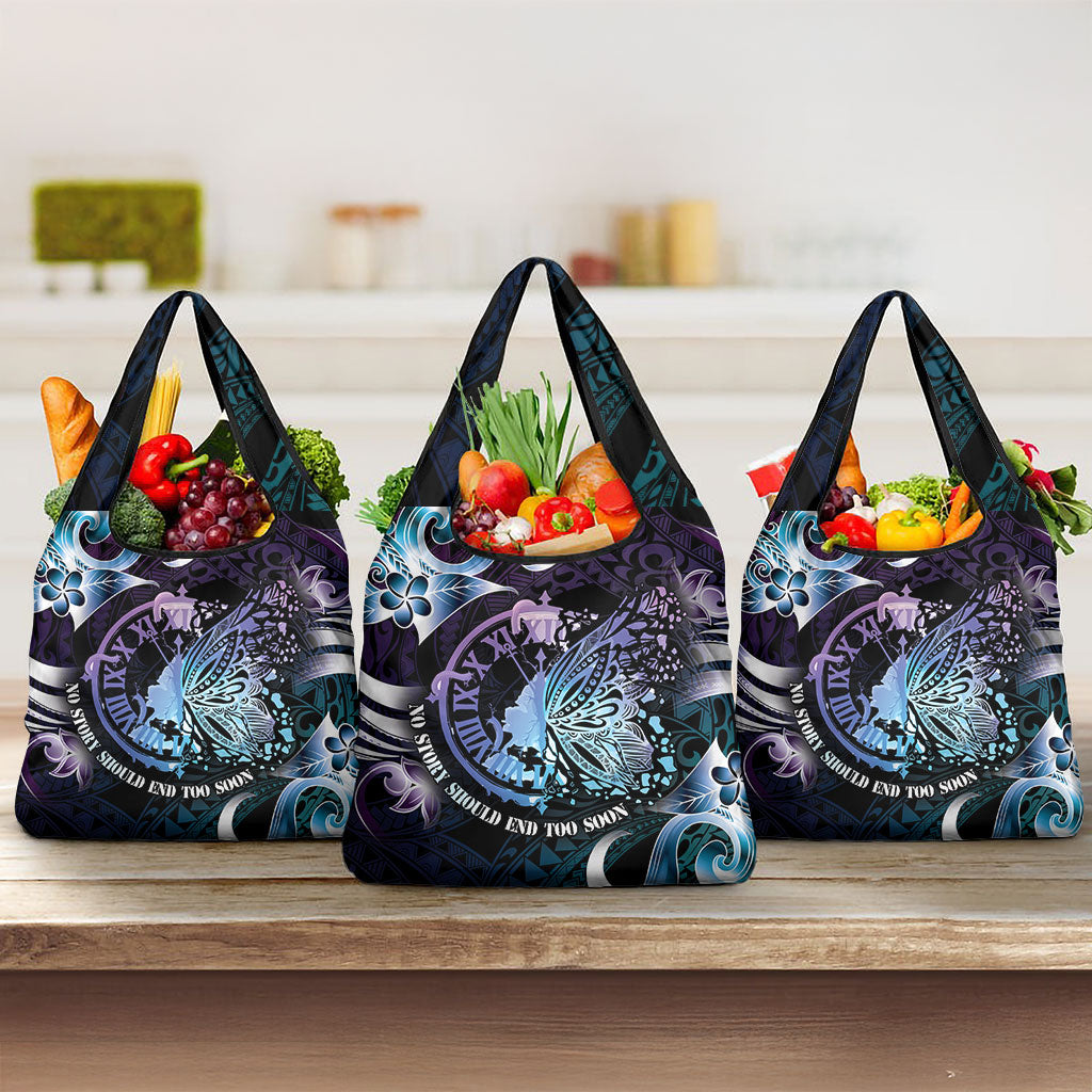 Polynesia Suicide Prevention Grocery Bag No Story Should End Too Soon
