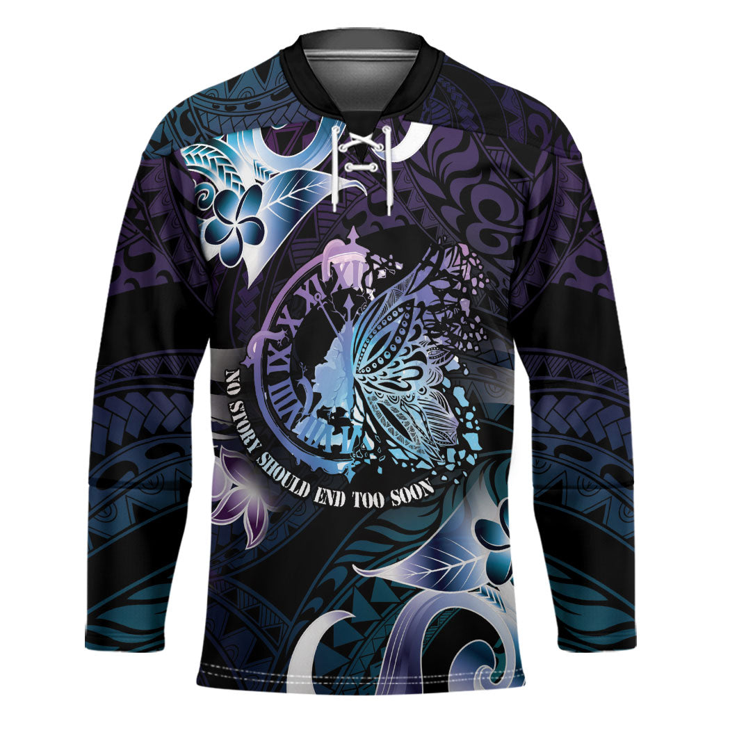 Personalised Polynesia Suicide Prevention Hockey Jersey No Story Should End Too Soon