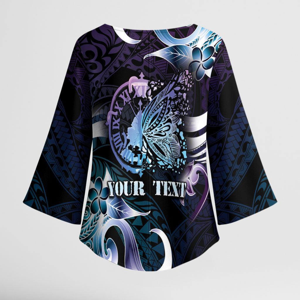 Personalised Polynesia Suicide Prevention Kimono Sleeve Blouse No Story Should End Too Soon