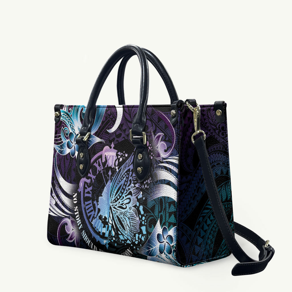 Polynesia Suicide Prevention Leather Bag No Story Should End Too Soon