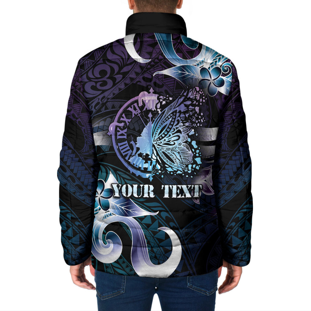 Personalised Polynesia Suicide Prevention Padded Jacket No Story Should End Too Soon