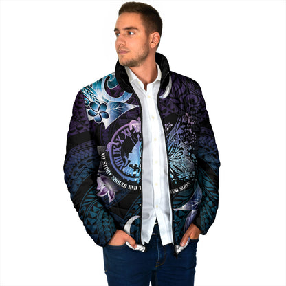Personalised Polynesia Suicide Prevention Padded Jacket No Story Should End Too Soon