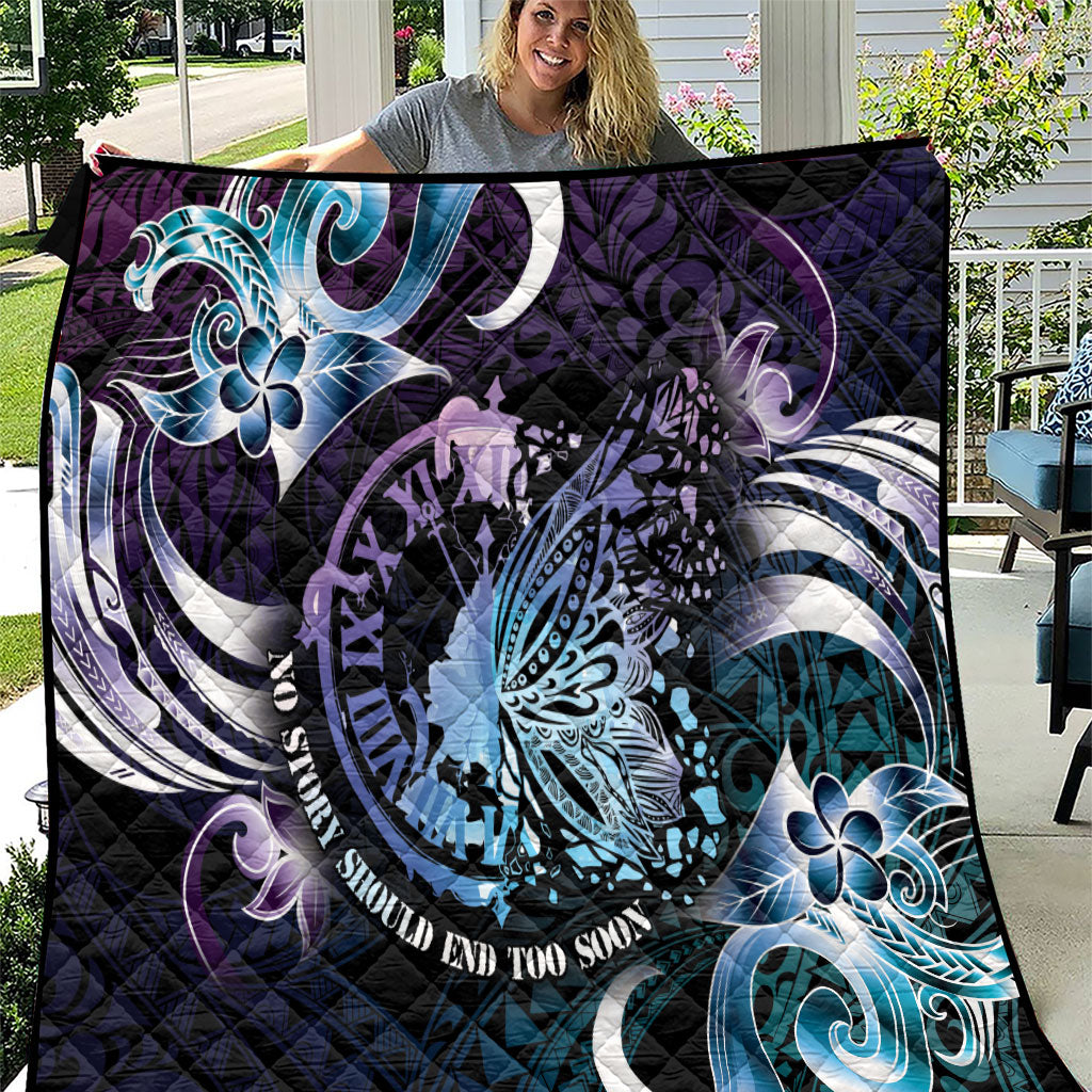 Polynesia Suicide Prevention Quilt No Story Should End Too Soon