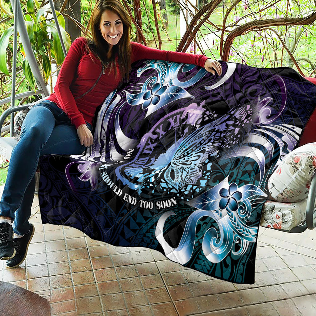 Polynesia Suicide Prevention Quilt No Story Should End Too Soon