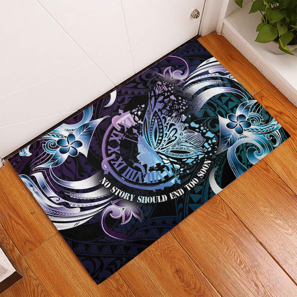 Polynesia Suicide Prevention Rubber Doormat No Story Should End Too Soon