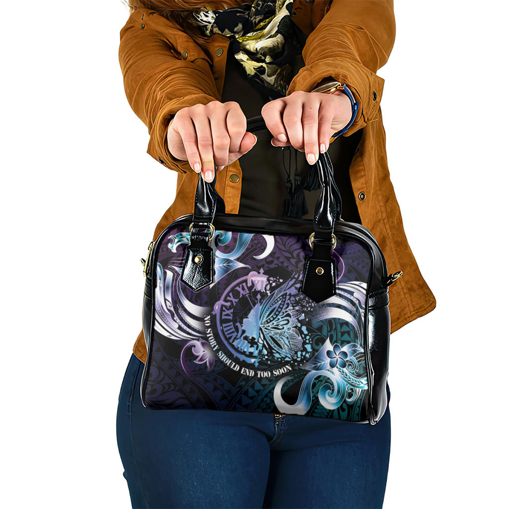 Polynesia Suicide Prevention Shoulder Handbag No Story Should End Too Soon