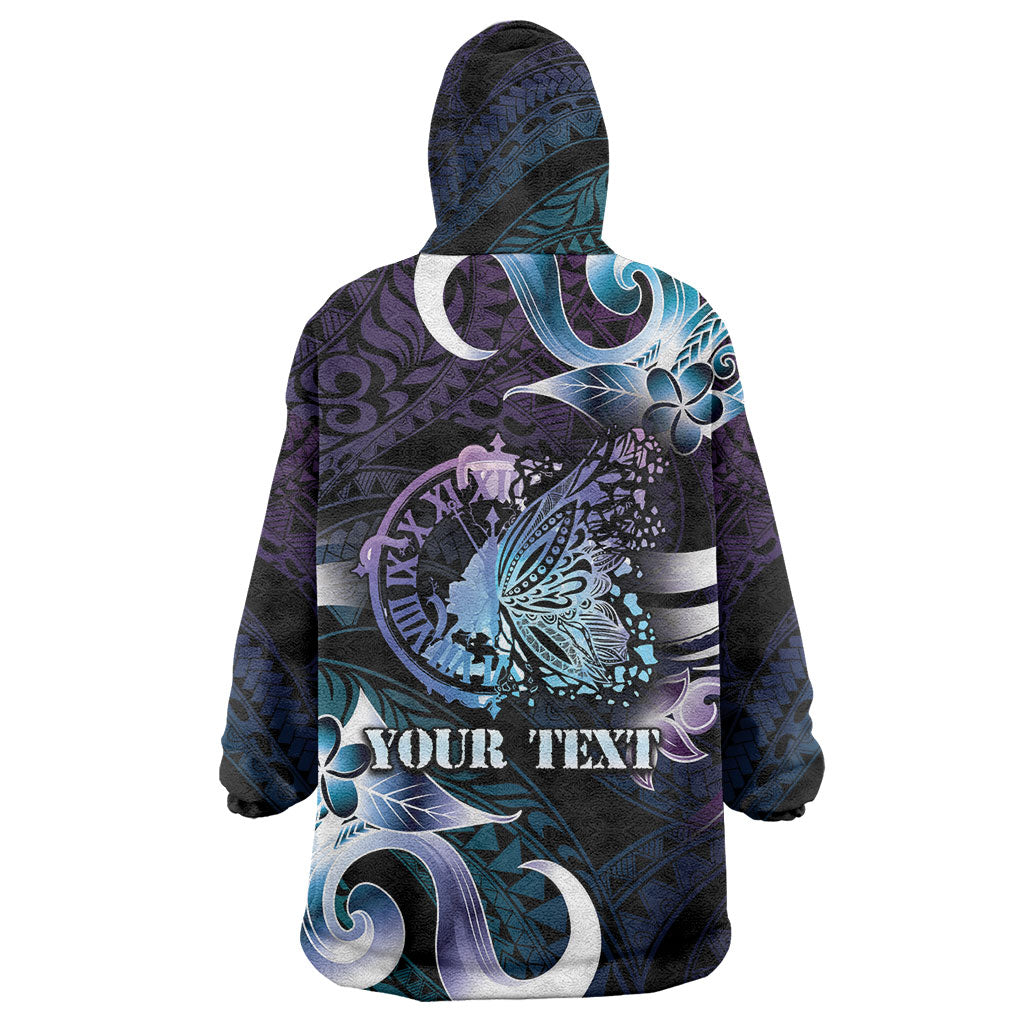 Personalised Polynesia Suicide Prevention Wearable Blanket Hoodie No Story Should End Too Soon