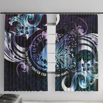 Polynesia Suicide Prevention Window Curtain No Story Should End Too Soon