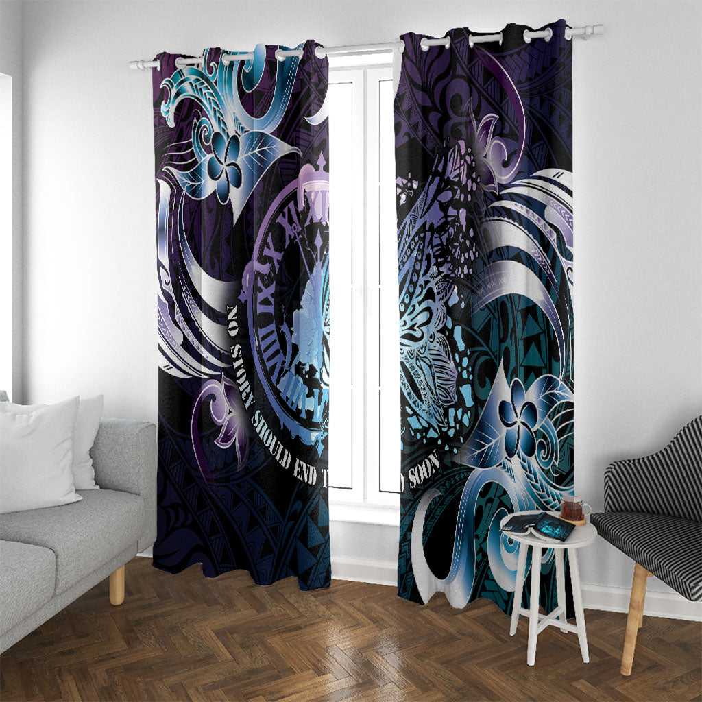 Polynesia Suicide Prevention Window Curtain No Story Should End Too Soon
