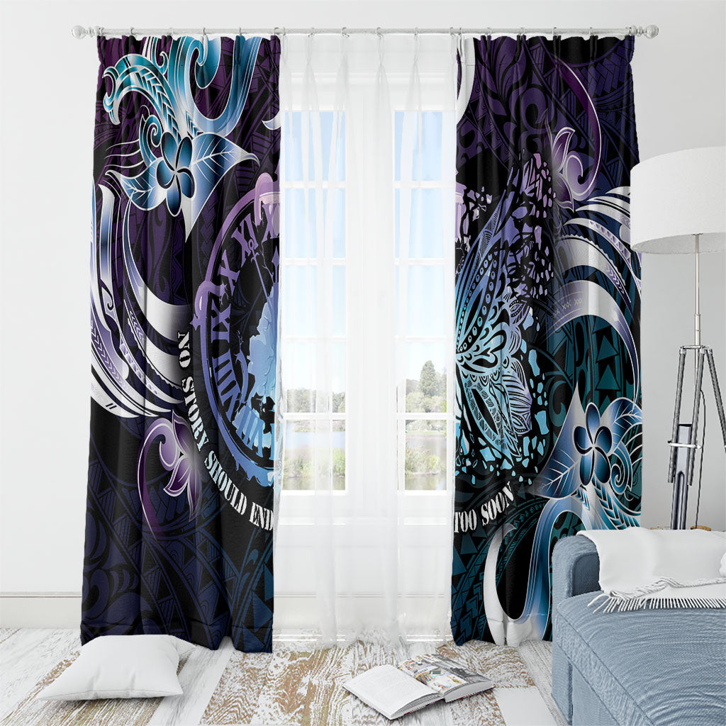Polynesia Suicide Prevention Window Curtain No Story Should End Too Soon