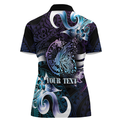 Personalised Polynesia Suicide Prevention Women Polo Shirt No Story Should End Too Soon
