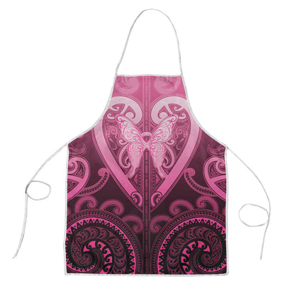Aotearoa Breast Cancer Apron Maori Tribal Pattern