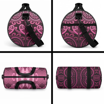 Aotearoa Breast Cancer Duffle Bag Maori Tribal Pattern