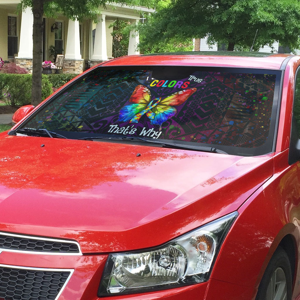 I See Your True Colors Auto Sun Shade Autism Support